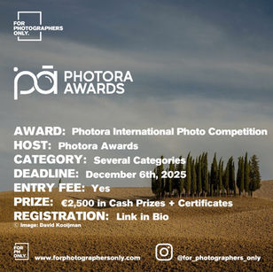 Photora Awards - International Photo Competition Open Call
