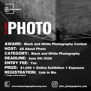 All About Photo - "Black and White" Photography Contest Call for Submission