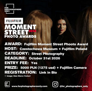 Fujifilm - Moment Street Photo Awards 2026 Open Call