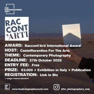 Raccont’Arti - Castelfiorentino Prize for the Arts: Contemporary Photography