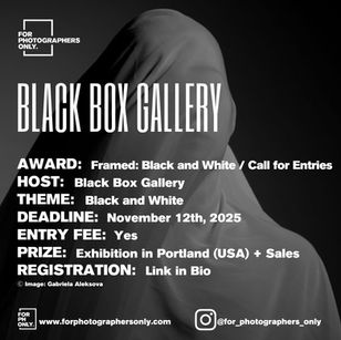 Black Box Gallery - "Black and White" Open Call