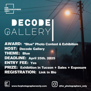 Decode Gallery - ''Blue'' Photo Contest & Exhibition