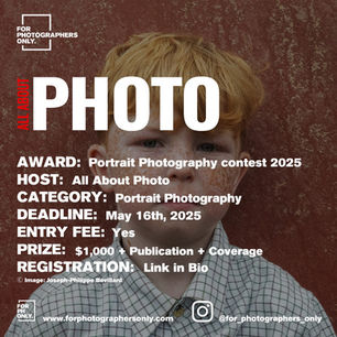 All About Photo - “Portrait” Photography Competition
