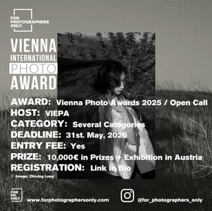Viepa - Vienna International Photo Awards 2026 Call for Entries