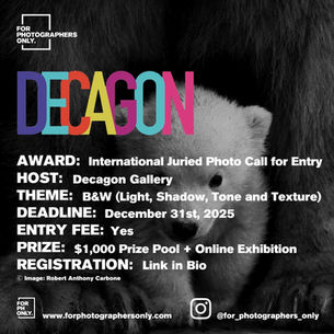 Decagon Gallery: B&W (Light, Shadow, Tone and Texture) Photography Exhibition