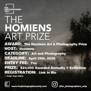 The Homiens Art Prize - Open Call for Art & Photography 2026