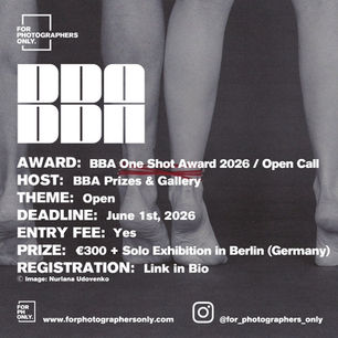 BBA Photography Prize - One Shot Award 2026