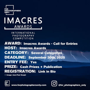 IMACRES Awards 2025 - Call for Entries
