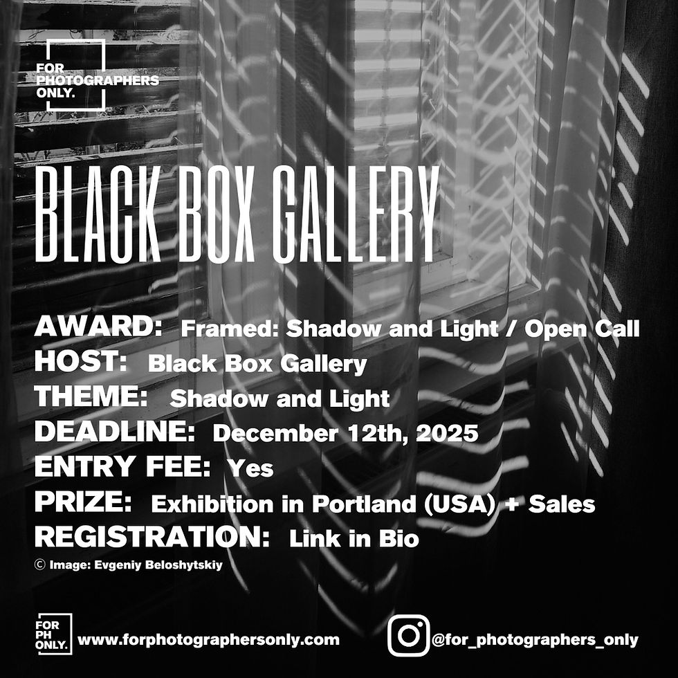 Black Box Gallery - Focus: Shadow and Light Open Call