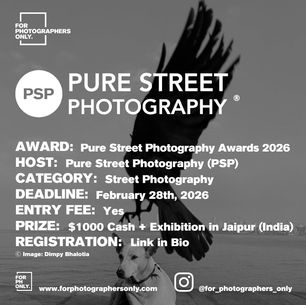 Pure Street Photography Awards 2026 - Call for Entries