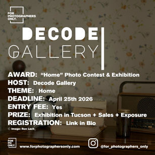 Decode Gallery - "Home" Photo Contest & Exhibition Open Call