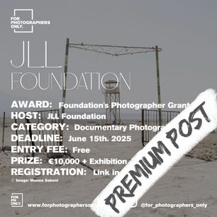 JLL Foundation - Foundation's Photography Grant 2026