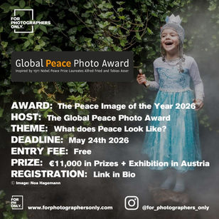 Global Peace Photo Award - The Peace Image of the Year 2026