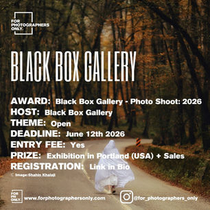 Black Box Gallery - Photo Shoot: 2026 Open Call