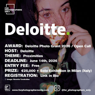 Deloitte Photo Grant 2026 - Call for Entries