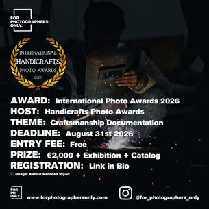 Handicrafts Photo Awards - International Open Call 2026