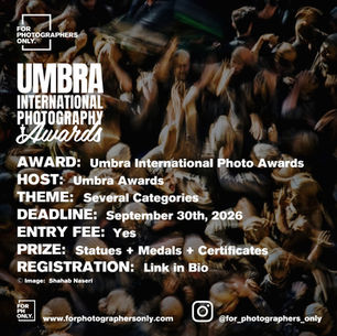 Umbra International Photography Awards 4th Edition 2026