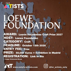 Loewe Foundation Craft Prize 2027 Open Call