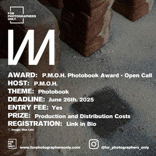 P.M.O.H. Photobook Award - Open Call