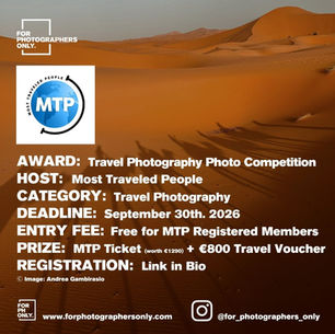 Most Traveled People - Travel Photography Competition Open Call