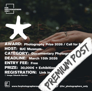 Prix Pour la Photographie 2026 - Open Call