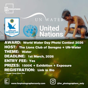 World Water Day Photo Contest 2026 - Call for Entries
