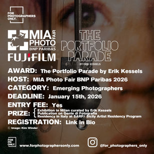 MIA Photo Fair BNP Paribas - III Edition of The Portfolio Parade