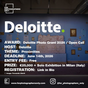 Deloitte Photo Grant - Open Call 2026
