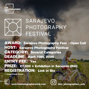 Sarajevo Photography Festival 2026 - Call For Entries