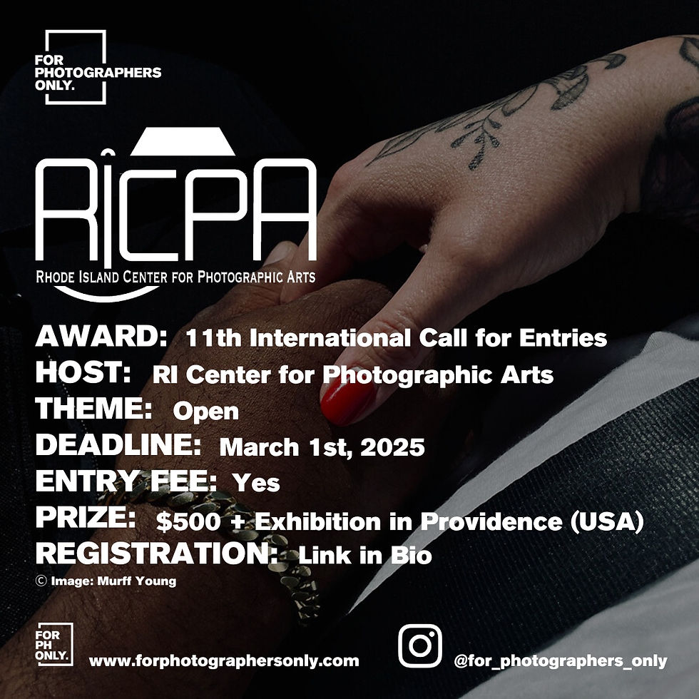 RI Center for Photographic Arts - 11th International Call for Entries