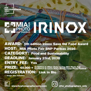 MIA Photo Fair - 5th Edition Irinox Save The Food Award