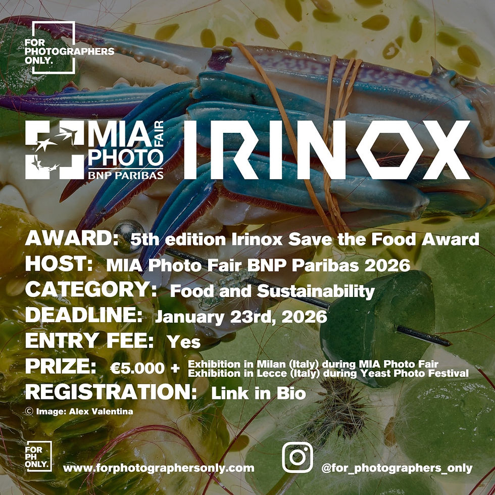 MIA Photo Fair - 5th Edition Irinox Save The Food Award