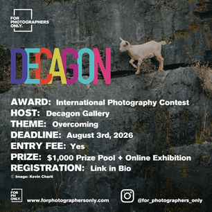 Decagon Gallery - "Overcoming" International Call for Photography Exhibition