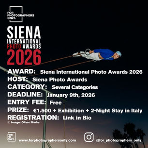 Siena International Photo Awards 2026 - Open for Entries