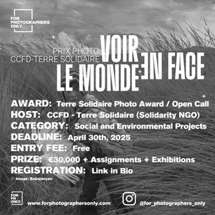 Terre Solidaire Photography Award 2025