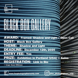 Focus: Shadow and Light Call for Entries by Black Box Gallery