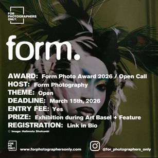 Form Photo Award 2026 - Open Call