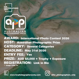 The Australian Photographic Prize - International Photo Contest Open Call 2026