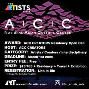 The National Asian Culture Center (ACC) - 2026 Residency Open Call