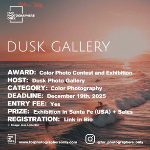 Color Photo Contest and Exhibition by Dusk Gallery Open Call