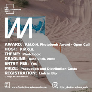 P.M.O.H. Photobook Award - Open Call