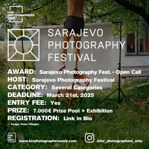 Sarajevo Photography Festival 2025 - Call for Entries