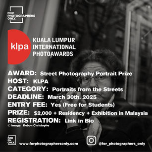 Kuala Lumpur Photography Award - Street Photography Portrait Prize