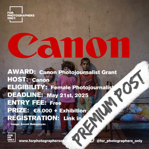 Canon - Female Photojournalist Grant