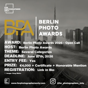 Berlin Photo Awards 2026 - Open Call