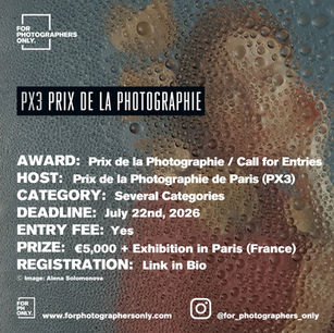 Le Prix de la Photographie de Paris - Open Call