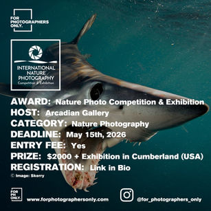 Arcadian Gallery - International Nature Photography Competition & Exhibition Open Call