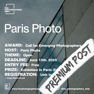 Paris Photo - Call for Emerging Photographers