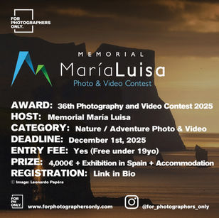 The 36th Edition of the Memorial Maria Luisa International Photo and Video Contest