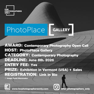 PhotoPlace Gallery - A Celebration of Contemporary Photography Open Call 2026